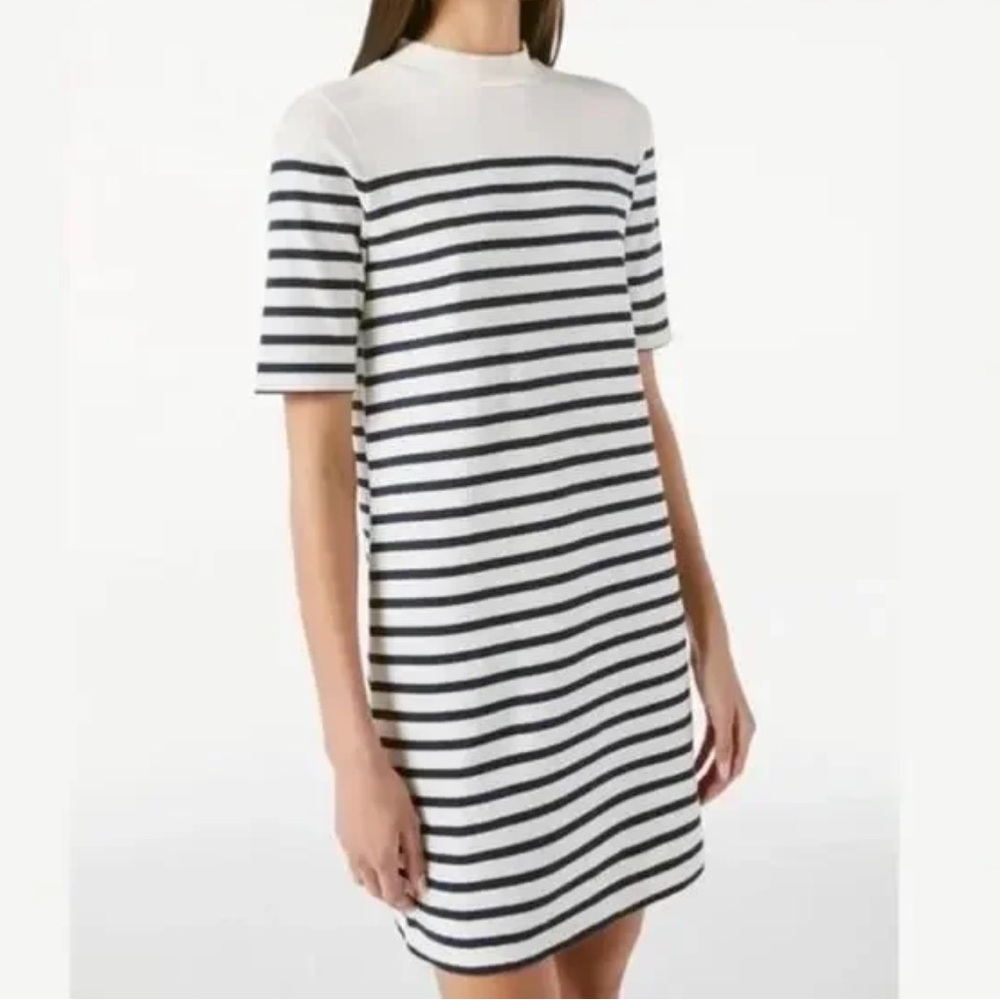 FRAME Striped Navy and Cream Mariner Dress